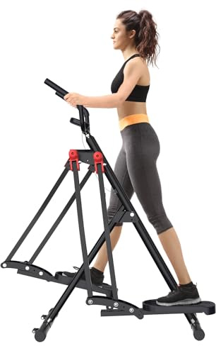 FovemiG Air Walk Elliptical Glider Machine,Ellipse Home Cross-Training Arm/Leg Cardio Workout Machine for Senior & Adult,Side Sway Action 360 Motion Full-Body Exerciser for Home Gym