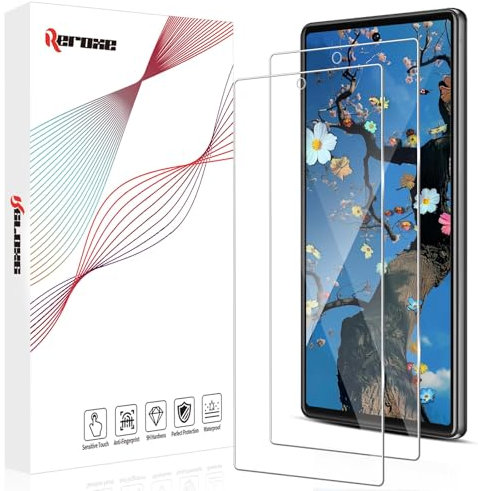 REROXE 2 Stück Schutzfolie für Panzerglas für Google Pixel 6A 5G, HD-Klar Bläschenfrei Anti-Fingerabdruck Pixel 6A Displayschutzfolie, 2.5D Kante Einfache Installation Bestnote Schutz Glasschutzfolie