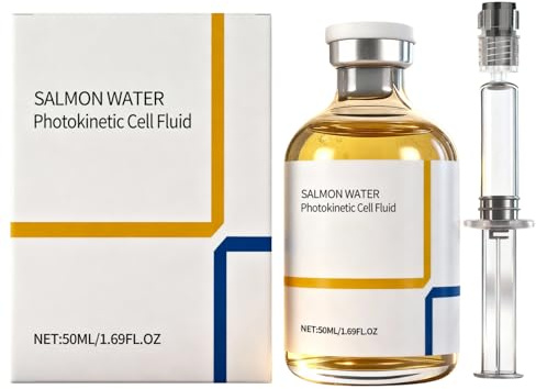 Salmon DNA Ampoule, Salmon Anti Wrinkle Serum, Microneedling Serum, Barrier Repair Ampoule with Collagen & Peptide for Face & Body, Korean Glass Skin Serum for Lifting, Hydrating, 50ml