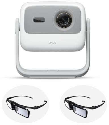 JMGO N1S 4K UHD Mini Beamer+3D-Shutterbrille*2