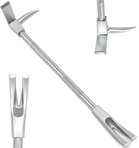 Attrezzo Halligan, Piede Di Porco Da Vigile Del Fuoco Halligan Con Testa Ascia 3 In 1 Con Punta E Forcone, Strumenti Per Vigili Del Fuoco, Per Soccorso D'emergenza E Lavori Di Demolizione 610mm‘