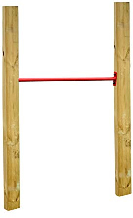 Loggyland Reckanlage, Turnreck, Reck, Metallreck, Kinderreckanlage (Kreuzpfosten-90cm, rot)