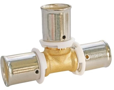 SOMATHERM FOR YOU, Té égal à sertir PER Ø12 - Installation rapide et fiable - Acier inoxydable résistant à la corrosion - Compatible avec outils de sertissage H, U, RF - Norme NF