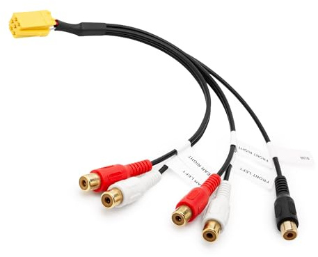 Adapter Universe Uscita di linea 5x Adattatore Cinch per subwoofer adatto per Audi VW Becker SEAT