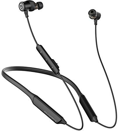 SoundPEATS Auriculares Bluetooth 5.0 Doble Drivers, Force Pro Auriculares Inalámbricos IPX5 Auriculares Deportivos Micrófono Incorporado, 22H APTX HD Estéreo Sonido Cancelación de Ruido CVC