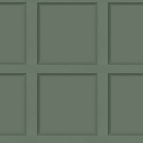Holden Decor Rouleau de papier peint moderne effet 3D Panneau de bois 10 m Vert 12982
