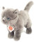 Teddy Hermann 91836 Kartäuserkatze stehend 20 cm, Kuscheltier, Plüschtier mit recycelter Füllung