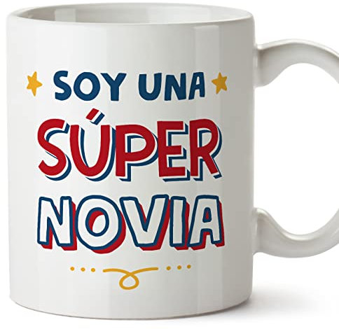 MUGFFINS Tazas para NOVIA - En Español - Soy Súper - 11 oz / 330 ml - Regalo original y divertido