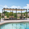 PURPLE LEAF Gazebo Pergola 3,5 x 5,5 M Alluminio Pergolato da Giardino con Tetto ha Scomparsa Per Giardino Pergolati Terrazzo e Attività Commerciale, Cachi chiaro