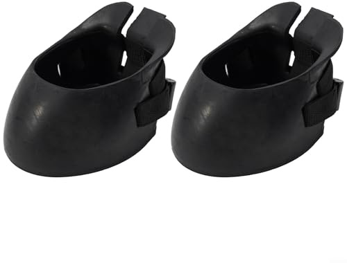 CWOQOCW Lot de 2 paires de chaussures de protection pour sabots de cheval en caoutchouc antidérapantes, antidérapantes et imperméables (L)