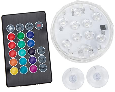 Milisten Led Luz Sumergible Control Remoto Rgb Para Piscinas Desmontables Resistente Al Agua Con Ventosa Iluminación Decorativa Subacuática Para Estanques y Acuarios