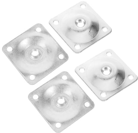 Gatuida 4pcs Furniture Leg Attachment Plates Heavy Duty Mounting Brackets for Sofa Table Chair Cabinet Feet Repair Kit with Screws for Stable and Secure Furniture Connection