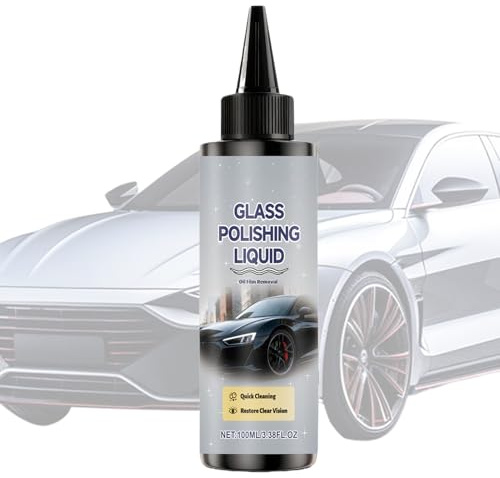 Pulitore Vetri Auto | Fluido Lucidante E Dettagliante Per Parabrezza Da 100ml | Detergente per Parabrezza | Per Guida Notturna, Pendolarismo, Autostrada, Garage, Camion, Uso
