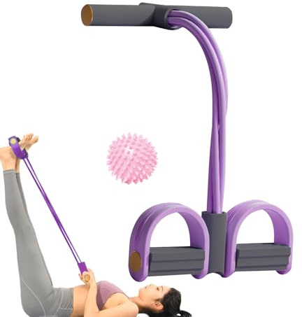 Banda de resistencia para pedal de pie, dispositivo de asistencia para sentarse, para entrenamientos centrales, ejercicio de fortalecimiento de cintura abdominal, banda de resistencia de piernas para