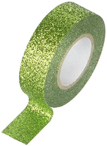 Best Creation GTS008 Glitter Tape, 15mm by 5m, Olive Green
