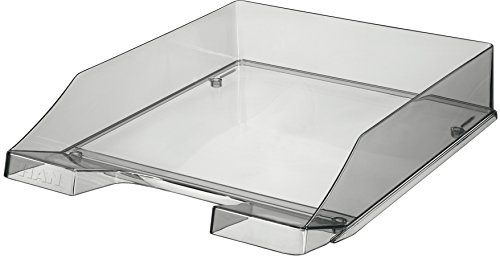 Han brevfack klassisk transparent, 6 stycken, modern, transparent och stapelbar hylla i fräsch design upp till format DIN A4/C4, 1026-X-24, transparent grå