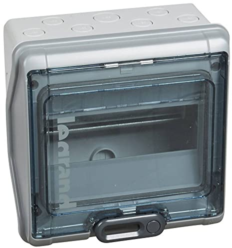 Legrand LEG01908-E-Steckdose, 8 Module mit Bits mit Hämmern, direkt IP 65, ik 09, grau