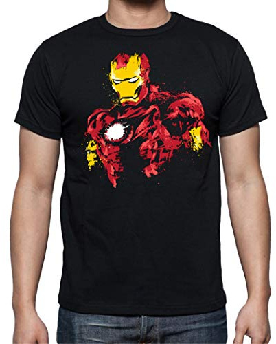the Fan Tee Camiseta de Hombre Iron Man Los Vengadores Hulk Stark Industries 002 M