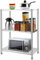 RHtvrll 3 Tier Shelf Unit, Stainless Steel Storage Rack, Kitchen Racking Unit, Metal Heavy Duty Shelving, Standing Shelf for Bathroom Bedroom