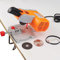 NuoDunco Mini Miter Cut-Off Chop Saw, Adjustable Max 45° Mini Cutter Tool Table Chop Bench Saw for Hobby Miniature Model Making, Arrow Shafts, Zinc Stained Glass Came(UK 3 pin Plug Upgrade)
