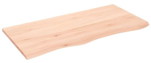 vidaXL Tablero de Mesa, Superficie de Estantería, Tablero de Repuesto, Superficie de Mesa de Comedor, Madera Maciza de Roble sin Tratar