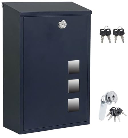 Stonebroo Buzon Exterior, Buzon de Pared, Buzones de Correos Moderno, Gris Antracita