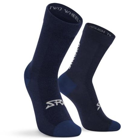 SIROKO - Fahrradsocken aus Merinowolle SRX Arctic - M-L - Blau/Grau