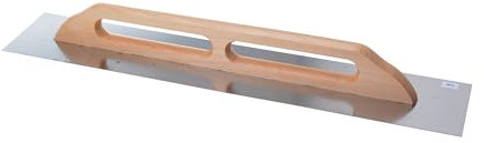 Aqbau® Schweizer Glättekelle 680x130 mm | Profi Aufziehkelle aus rostfreiem Edelstahl mit Holzgriff | Glätter zum Spachteln, Verputzen & Glätten im Trockenbau – Hergestellt in der EU