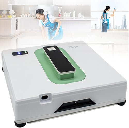 HENGCMM Robot lavavetri finestre, Robot Lava vetri Elettrico con Telecomando e Getto Automatico spruzzo, Robot lavavetri Elettrico 2500pa Forte Potenza di aspirazione per Grandi finestre Esterne