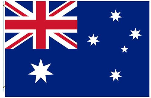 5ftx3ft Large Australia Flag Banner,Double Sided With Brass Eyelets-Vivid Color and UV Fade Resistant Australian National Flag for 2024 Oly Decorations Garden Street Party Decoration World Culture Day