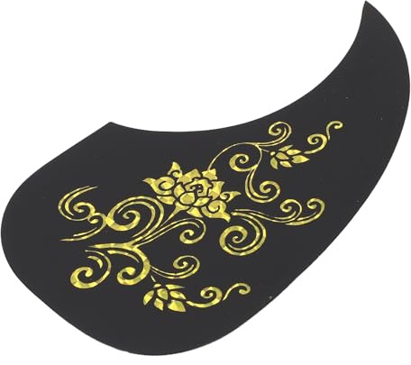 Golpeador de Guitarra, Placa Protectora de Guitarra, Proteccin Acstica Autoadhesiva, Pegatina Protectora para Pastilla de Acstica, Placa Rayada para (Patrn