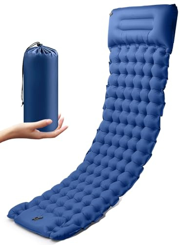 Rantizon Self Inflating Camping Mat, 2025 Upgraded Version Portable Ultralight Sleeping Camping Mat Inflatable Waterproof Camping Mattress with Pillow Sleeping Mat for Outdoor Backpacking Hiking