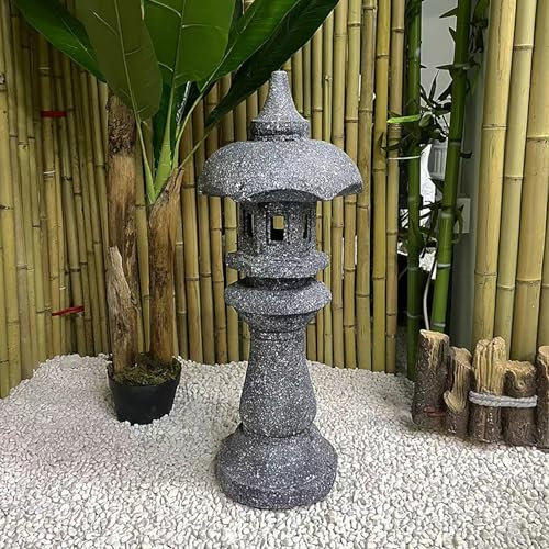 Estatua japonesa de farol de pagoda zen, elegante decoración de torre de piedra para interiores y exteriores, jardín, balcón, patio, mejora del paisaje