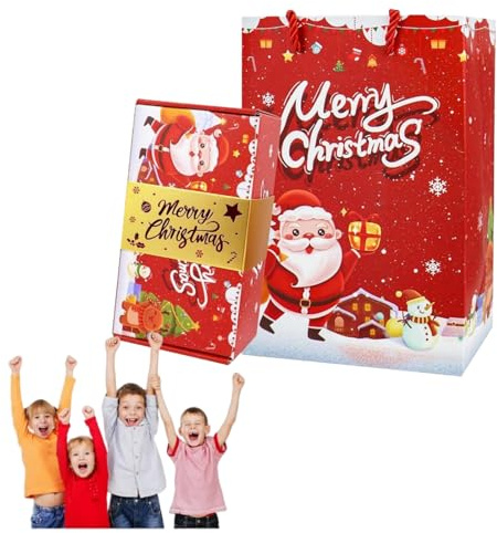 Christmas Explosion Gift Box, Surprise Box Gift Box Pop-Up Folding Bouncing Gift Boxes for Christmas Birthday Anniversary Valentine Proposal All (E)