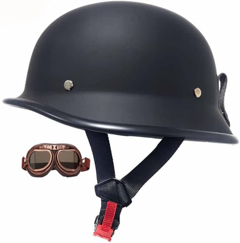 Casco Moto Jet para Hombres Y Mujeres ECE/Dot Homologado Media Cara Casco Motocicleta con Visera Cascos Half-Helmet Scoote Cascos Abiertos De Moto Cuatro Estaciones 1,M