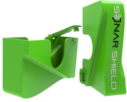 Sonar Shield Transducer Cover for Garmin LiveScope Plus LVS34 – Pro Series Impact-Resistant Travel Case (Green)