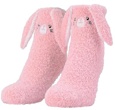 MAOSHYMS Chaussettes Chaudes Hiver,Chaussette Chaude Femme Douces Corail chaussettes Polaire Chaussette Moelleuses Chaudes Cadeau pour Femme, 36-41 (rose)