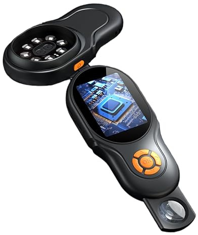 Microscopio Digital para Niños, Mini microscopio portátil de Bolsillo 500X, con Pantalla IPS de 2,4 Pulgada, Mini Lupa Microscopio Electrónico a Partir de 3 a 12 años, Cumpleaños Navidad Regalo