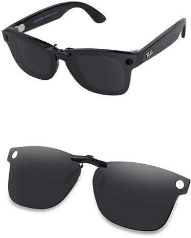AOZAN Occhiali da sole polarizzati clip-on per Ray-Ban Meta Wayfarer RW4006 50mm, antiriflesso e resistente ai graffi, RW4006 50mm