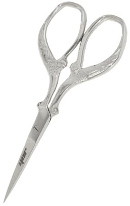 YNR Stainless Steel Embroidery Scissors - Sewing Scissors for Multipurpose Use, Sharp Pointed Blades for Detail Work, Cuticle Scissor Idea for Use All Kind of Stichces | (Silver)