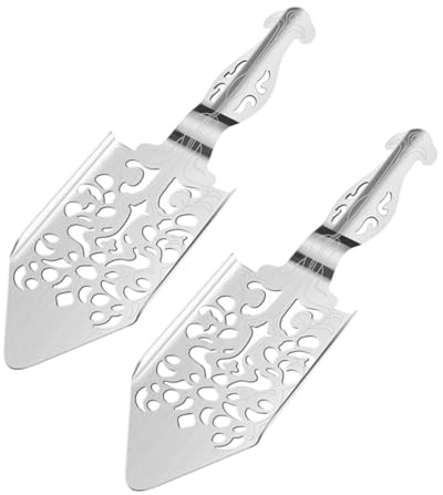 JOINPAYA Cuchara de Absenta de Acero Inoxidable Multifunción, Filtro Microperforado, 2 Piezas, Accesorio para Barra y Uso Doméstico, Adecuado para Rituales de Absenta y Preparación