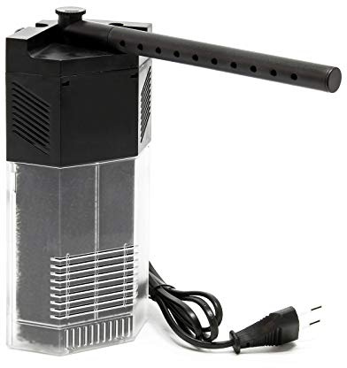 SunSun JP-094 Filtre d’angle pour nano aquarium XL avec Pompe pour aquarium 650 l/h 7 W intégrée, filtre intérieur Aquariophilie