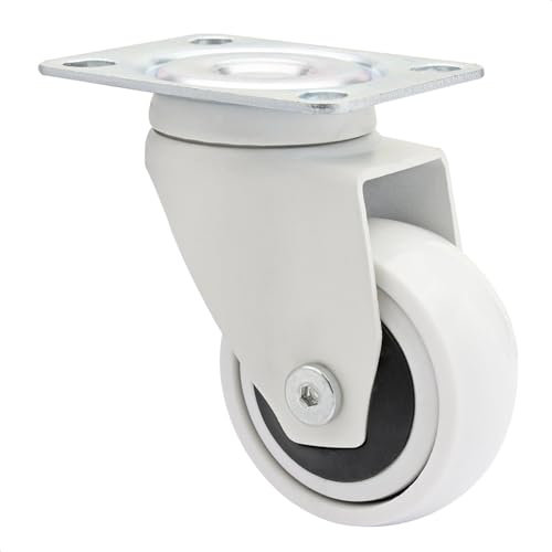 WAGNER Design - 3C - Ruota girevole/ruota di trasporto/ruota per mobili - bianco, battistrada morbido, diametro Ø 50 mm, cuscinetto a sfere, portata 50 kg - 01225101