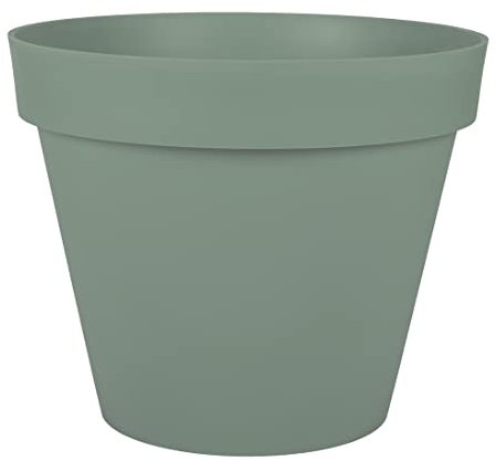 EDA - Pot de Fleur Rond Toscane Ø 48 cm - Volume 43 L - Ø 47,5 x H.39 cm - Vert Laurier