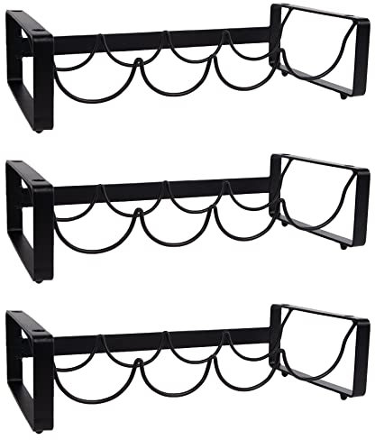 Novaliv Flaschenregal für 12 Flaschen Weinregal stapelbar Metall schwarz 11x40x20 Weinflaschenregal Weinhalter Weinregal Tisch Weinständer Tischregal Weinlagerung Weinablage Flaschenaufbewahrung