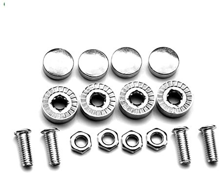 CXVFY 1 SET CHROME ANTI-THEFT Skruvar Biltillstånd Plate Bolts ramskruvar