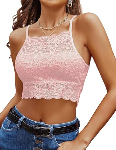 Avidlove Damer spets crop top camilose undertröja magfri toppar