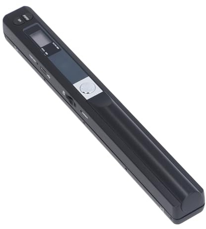 TIKATARER Bärbar Skanner, Handhållen Dokumentskanner med 900DPI Hög Upplösning, Stöder PDF JPG-format och 32 GB SD-kort, för A4-fotosidor, Texter, USB 2.0-överföring, Ingen Drivrutin (BLACK)
