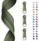 5m Reißverschluss endlos, Spirale 3mm + 15 Schieber/Zipper 32 Farben, Meterware (Olive)