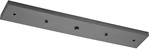 Progress Lighting P8404-143 Three-Light Linear Pendant Accessory Canopy, Black,Graphite